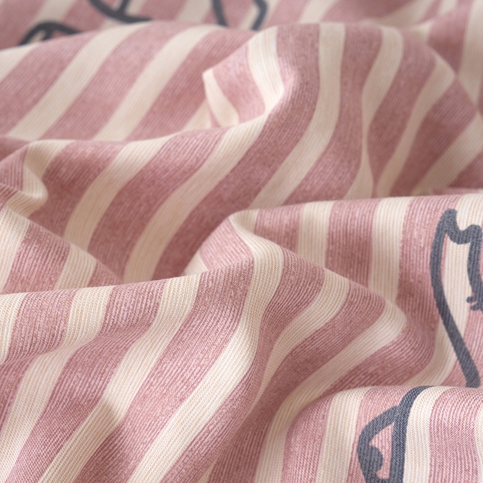 91家纺网 家纺一手货源 找家纺 竹合家纺 2025秋冬新款加厚磨毛色织暖绒系列针织四件套高克重线条小马