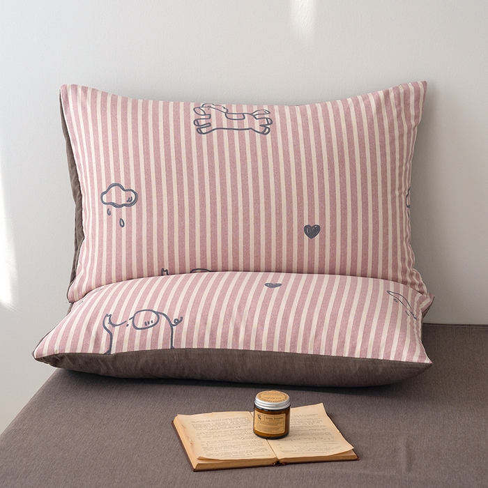 91家纺网 家纺一手货源 找家纺 竹合家纺 2025秋冬新款加厚磨毛色织暖绒系列针织四件套高克重线条小马