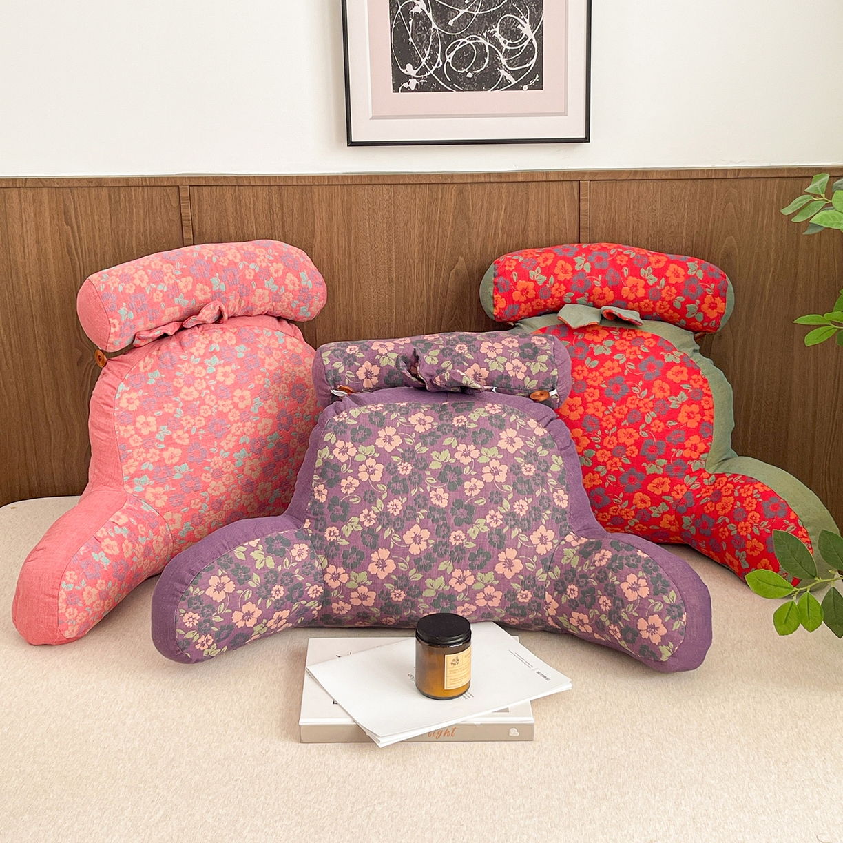 亦帆枕芯 2025新款全棉多层纱靠背 组合图仅做展示不可下单