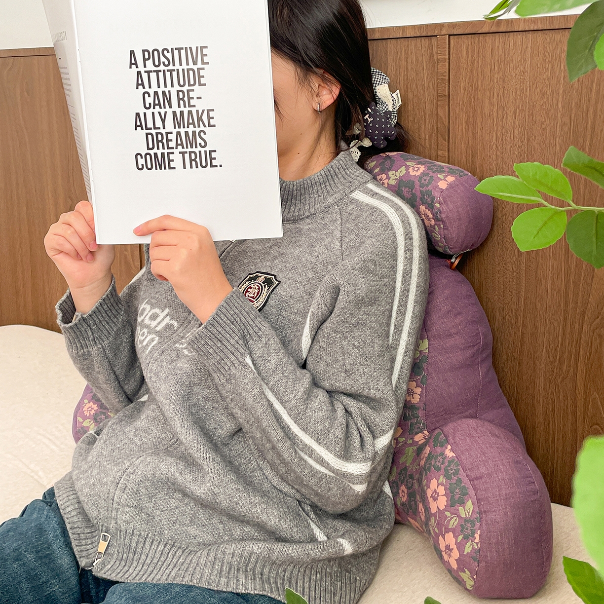 91家纺网 家纺一手货源 找家纺 亦帆枕芯 2025新款全棉多层纱靠背 紫色