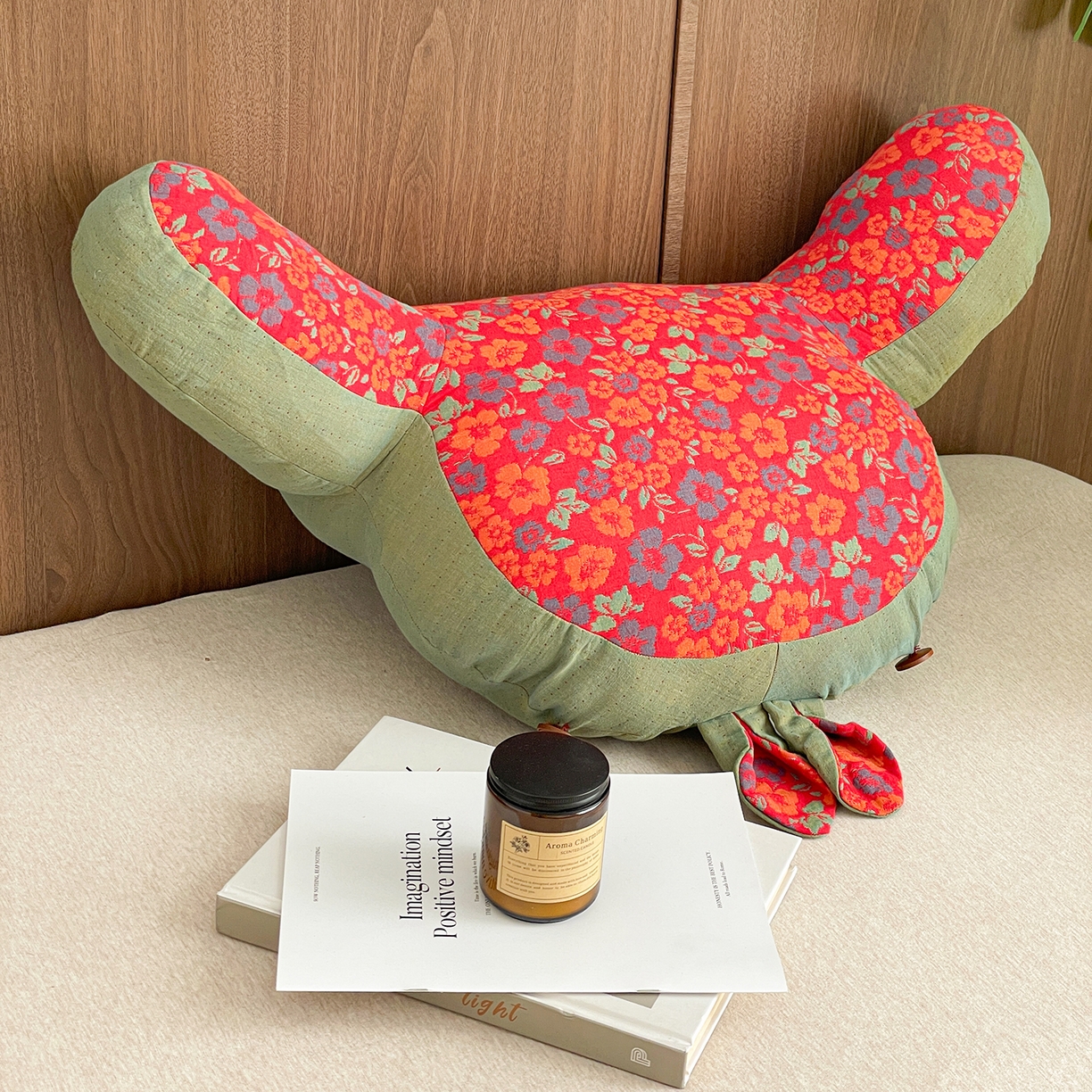 91家纺网 家纺一手货源 找家纺 亦帆枕芯 2025新款全棉多层纱靠背 绿色