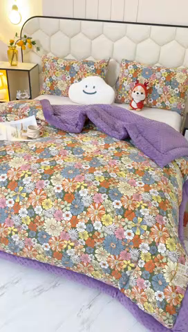 91家纺网 家纺一手货源 找家纺 蔻之羽 （全年现货）2026年新款豆豆被春秋被夏被加厚冬被空调被四季绒被子 清雅