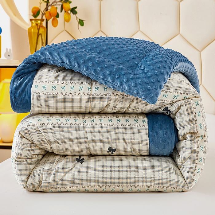 91家纺网 家纺一手货源 找家纺 蔻之羽 2026新款豆豆被夏被春秋被豆豆绒夏被空调被春秋被加厚冬被被子被芯蝴蝶结