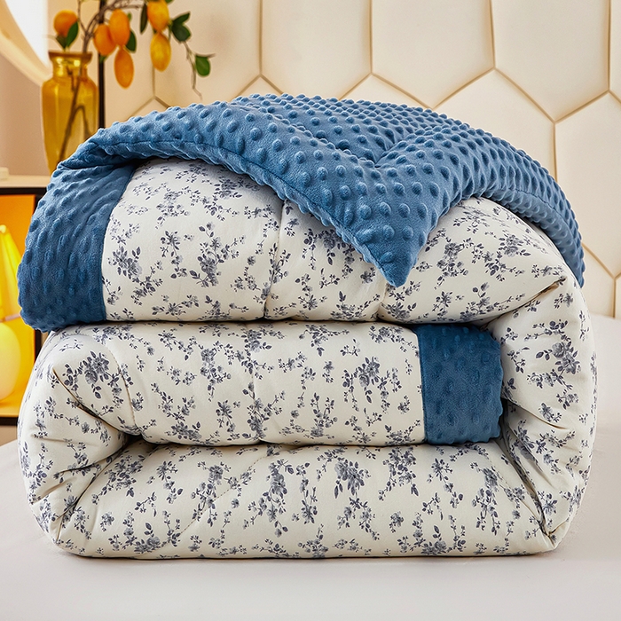 91家纺网 家纺一手货源 找家纺 蔻之羽 2026新款豆豆被夏被春秋被豆豆绒夏被空调被春秋被加厚冬被被子被芯白山茶