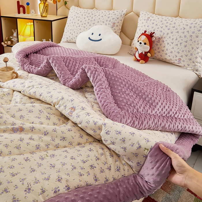 91家纺网 家纺一手货源 找家纺 （总）蔻之羽 2026新款豆豆被夏被春秋被豆豆绒夏被空调被春秋被加厚冬被被子被芯