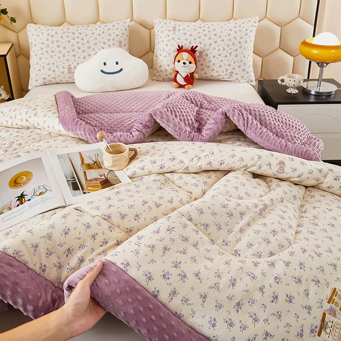 91家纺网 家纺一手货源 找家纺 （总）蔻之羽 2026新款豆豆被夏被春秋被豆豆绒夏被空调被春秋被加厚冬被被子被芯