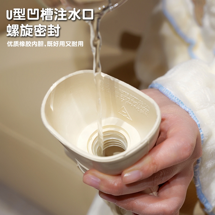 91家纺网 家纺一手货源 找家纺 仟亿莱 2025新款ins企鹅u型颈枕热水袋 U型灰色企鹅 35*33cm/个