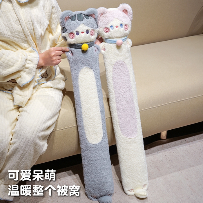 91家纺网 家纺一手货源 找家纺 （总）仟亿莱 2025新款抱抱猫注水长条热水袋