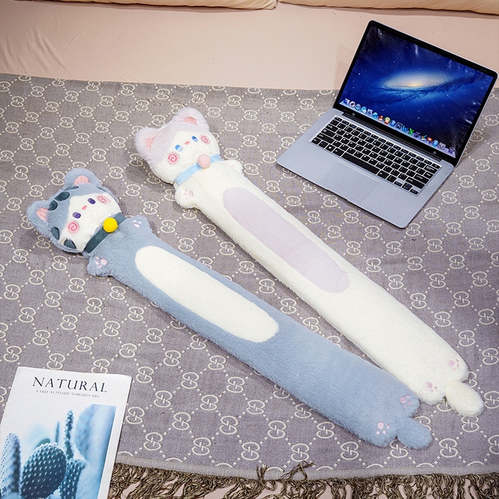 91家纺网 家纺一手货源 找家纺 仟亿莱 2025新款抱抱猫注水长条热水袋 注水奶咖猫 小号60cm