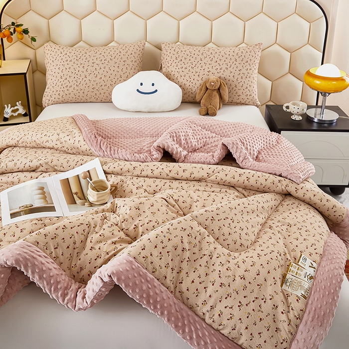 91家纺网 家纺一手货源 找家纺 蔻之羽 2026新款豆豆被夏被春秋被豆豆绒夏被空调被春秋被加厚冬被被子被芯甜茶