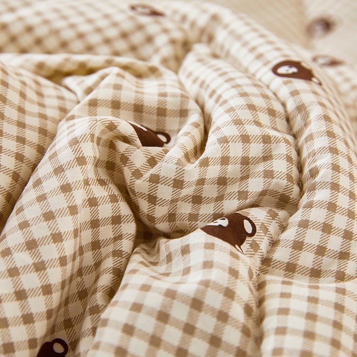 91家纺网 家纺一手货源 找家纺 蔻之羽 2026新款豆豆被夏被春秋被豆豆绒夏被空调被春秋被加厚冬被被子被芯棋盘小熊