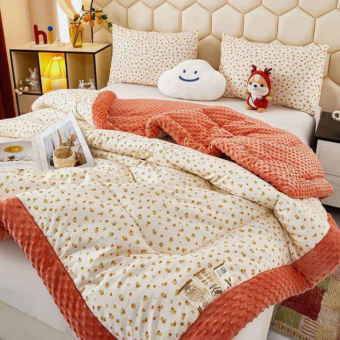 91家纺网 家纺一手货源 找家纺 蔻之羽 2026新款豆豆被夏被春秋被豆豆绒夏被空调被春秋被加厚冬被被子被芯好事发生