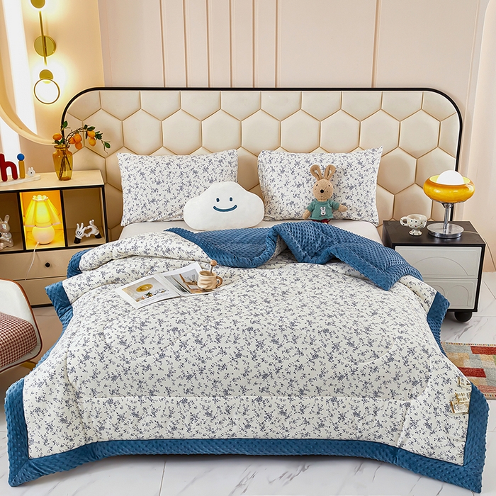 91家纺网 家纺一手货源 找家纺 蔻之羽 2026新款豆豆被夏被春秋被豆豆绒夏被空调被春秋被加厚冬被被子被芯白山茶