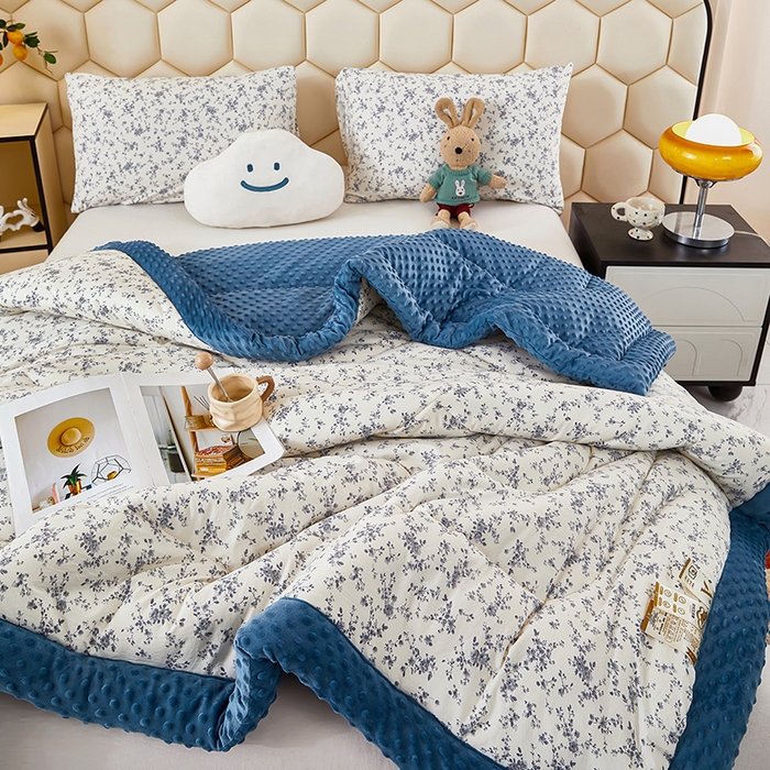 91家纺网 家纺一手货源 找家纺 蔻之羽 2026新款豆豆被夏被春秋被豆豆绒夏被空调被春秋被加厚冬被被子被芯白山茶