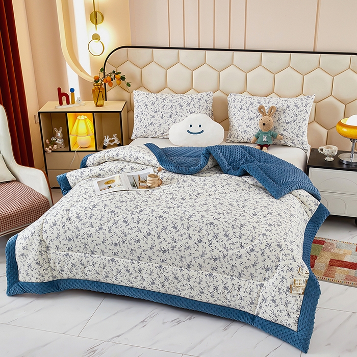 91家纺网 家纺一手货源 找家纺 蔻之羽 2026新款豆豆被夏被春秋被豆豆绒夏被空调被春秋被加厚冬被被子被芯白山茶