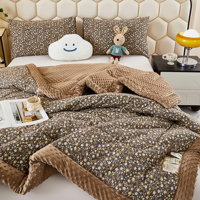 91家纺网 家纺一手货源 找家纺 蔻之羽 2026新款豆豆被夏被春秋被豆豆绒夏被空调被春秋被加厚冬被被子被芯南絮