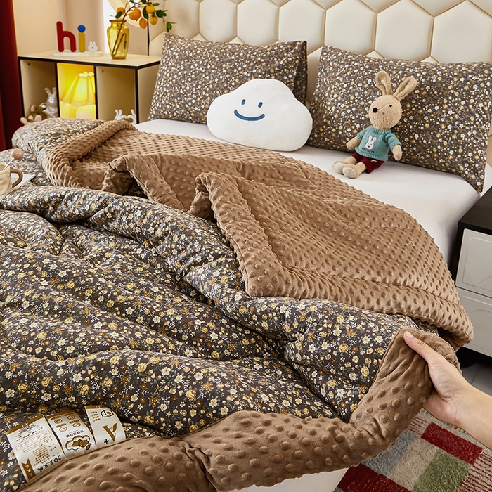 91家纺网 家纺一手货源 找家纺 蔻之羽 2026新款豆豆被夏被春秋被豆豆绒夏被空调被春秋被加厚冬被被子被芯南絮