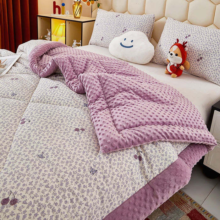 91家纺网 家纺一手货源 找家纺 蔻之羽 2026新款豆豆被夏被春秋被豆豆绒夏被空调被春秋被加厚冬被被子被芯蝶之梦