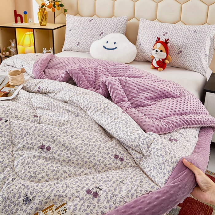 91家纺网 家纺一手货源 找家纺 蔻之羽 2026新款豆豆被夏被春秋被豆豆绒夏被空调被春秋被加厚冬被被子被芯蝶之梦