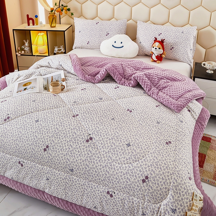 91家纺网 家纺一手货源 找家纺 蔻之羽 2026新款豆豆被夏被春秋被豆豆绒夏被空调被春秋被加厚冬被被子被芯蝶之梦