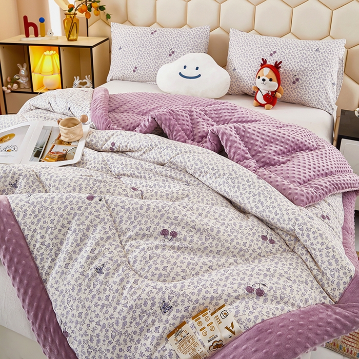 91家纺网 家纺一手货源 找家纺 蔻之羽 2026新款豆豆被夏被春秋被豆豆绒夏被空调被春秋被加厚冬被被子被芯蝶之梦