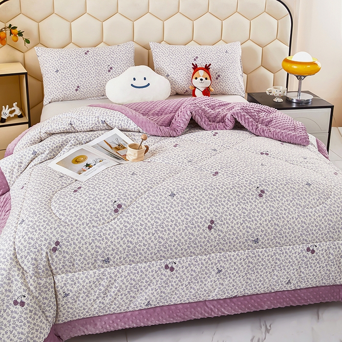 91家纺网 家纺一手货源 找家纺 蔻之羽 2026新款豆豆被夏被春秋被豆豆绒夏被空调被春秋被加厚冬被被子被芯蝶之梦