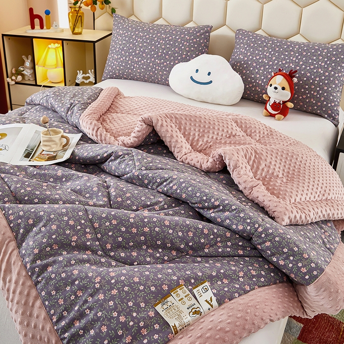 91家纺网 家纺一手货源 找家纺 蔻之羽 2026新款豆豆被夏被春秋被豆豆绒夏被空调被春秋被加厚冬被被子被芯晚香