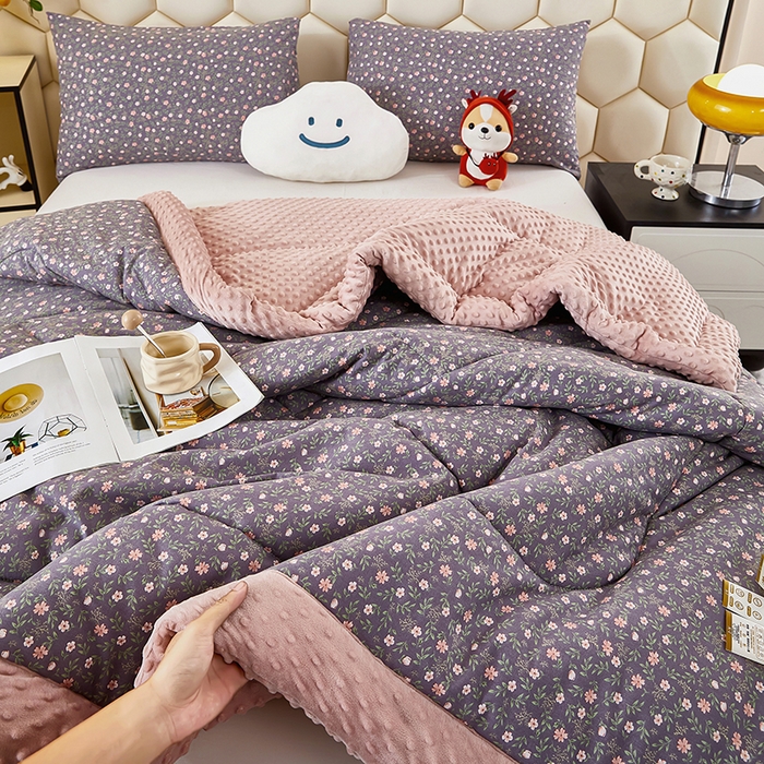 91家纺网 家纺一手货源 找家纺 蔻之羽 2026新款豆豆被夏被春秋被豆豆绒夏被空调被春秋被加厚冬被被子被芯晚香