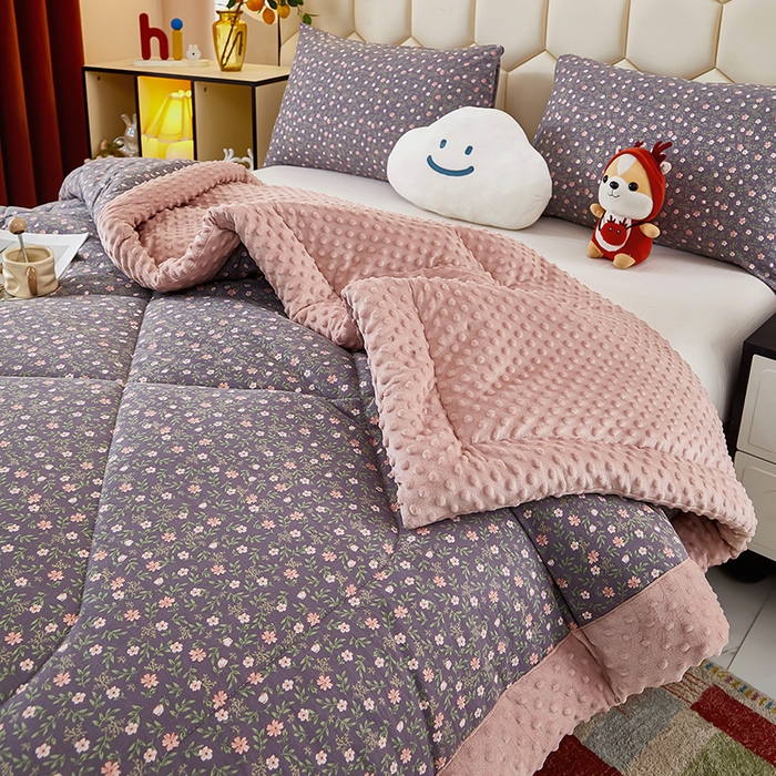 91家纺网 家纺一手货源 找家纺 蔻之羽 2026新款豆豆被夏被春秋被豆豆绒夏被空调被春秋被加厚冬被被子被芯晚香