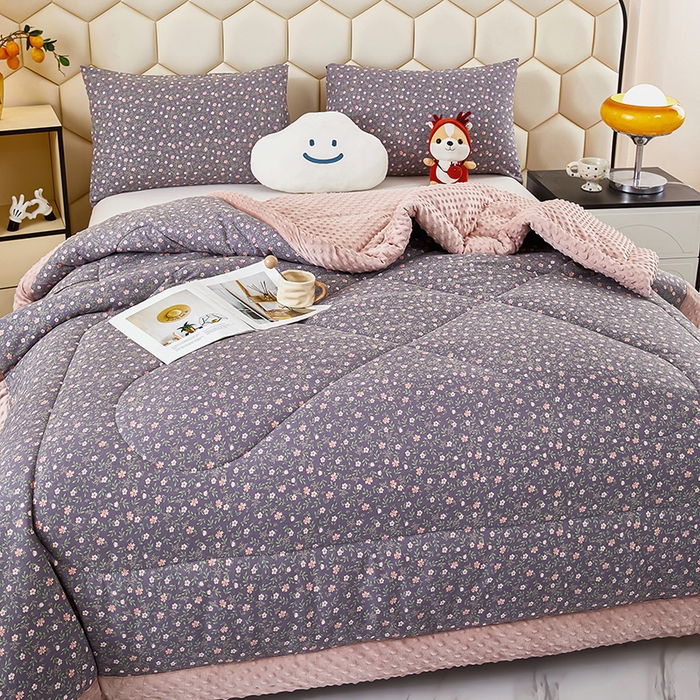 91家纺网 家纺一手货源 找家纺 蔻之羽 2026新款豆豆被夏被春秋被豆豆绒夏被空调被春秋被加厚冬被被子被芯晚香