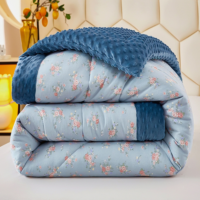 蔻之羽 2026新款豆豆被夏被春秋被豆豆绒夏被空调被春秋被加厚冬被被子被芯兰玲蓝