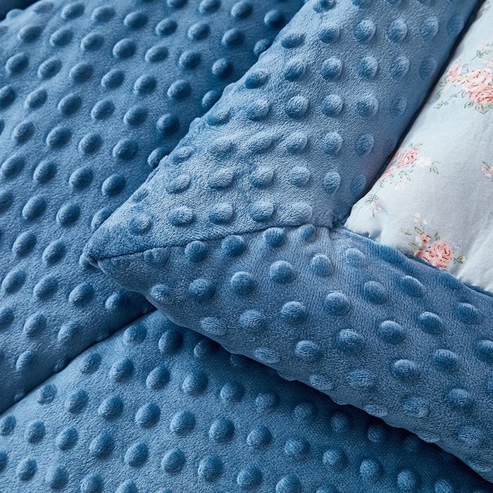 91家纺网 家纺一手货源 找家纺 蔻之羽 2026新款豆豆被夏被春秋被豆豆绒夏被空调被春秋被加厚冬被被子被芯兰玲蓝