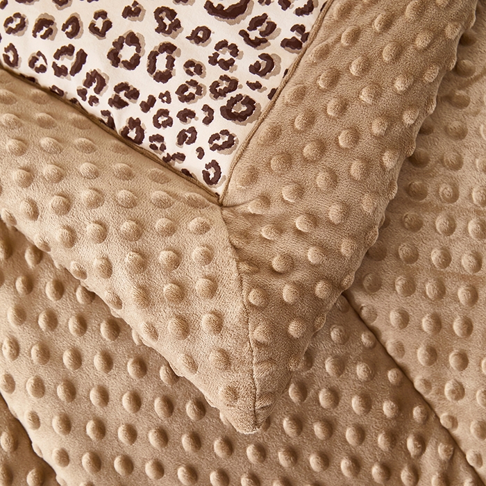 91家纺网 家纺一手货源 找家纺 蔻之羽 2026新款豆豆被夏被春秋被豆豆绒夏被空调被春秋被加厚冬被被子被芯豹纹-咖