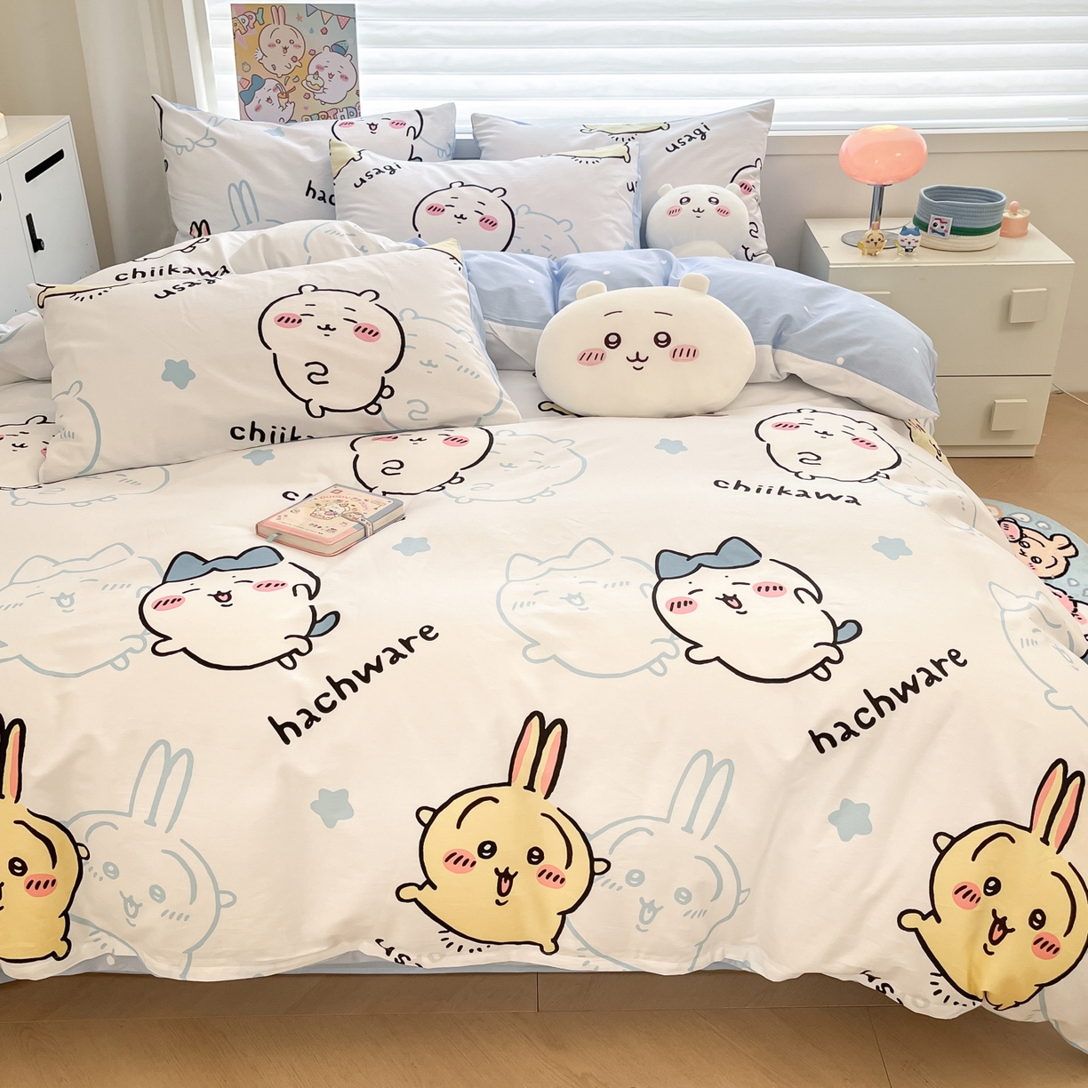 91家纺网 家纺一手货源 找家纺 暮思家居 2026新款正版授权吉伊卡哇全棉纯棉四件套 淘气吉伊卡哇