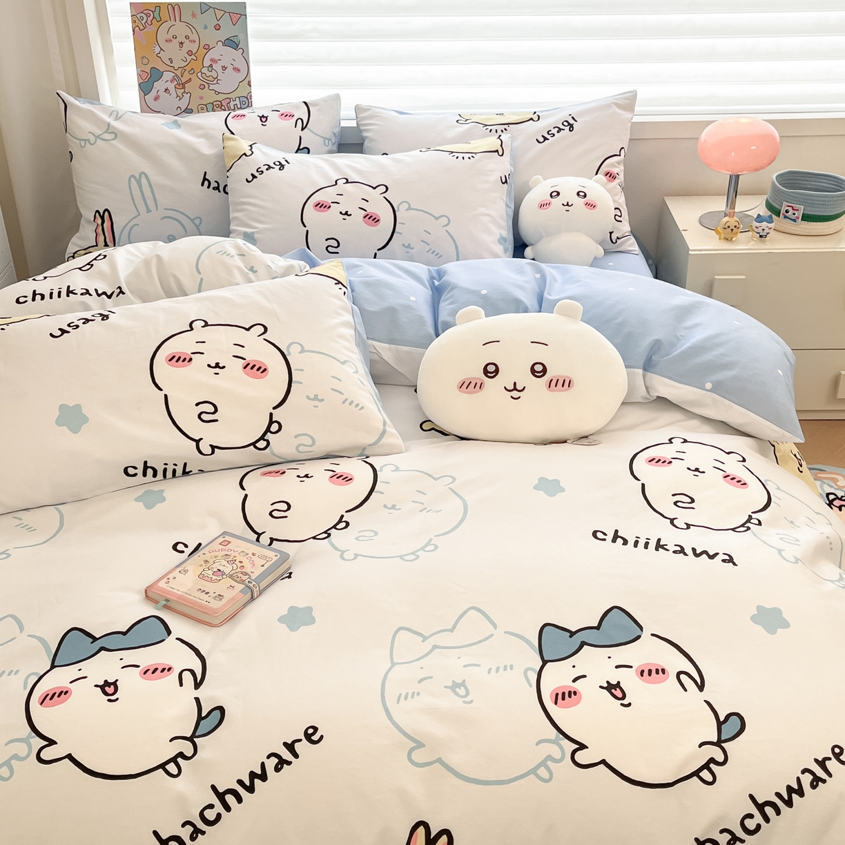 91家纺网 家纺一手货源 找家纺 暮思家居 2026新款正版授权吉伊卡哇全棉纯棉四件套 淘气吉伊卡哇