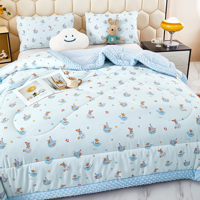 91家纺网 家纺一手货源 找家纺 蔻之羽 2026新款豆豆被夏被春秋被豆豆绒夏被空调被春秋被加厚冬被被子被芯航海日记