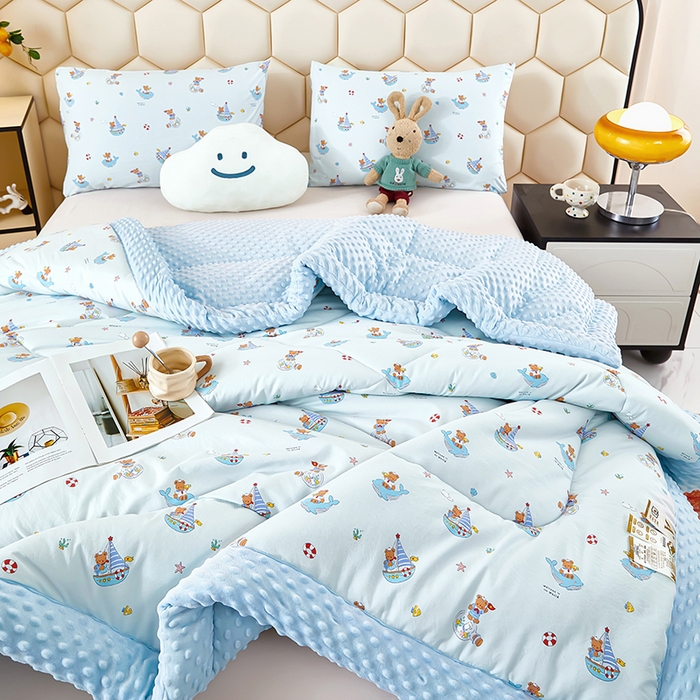 91家纺网 家纺一手货源 找家纺 蔻之羽 2026新款豆豆被夏被春秋被豆豆绒夏被空调被春秋被加厚冬被被子被芯航海日记