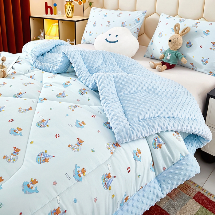 91家纺网 家纺一手货源 找家纺 蔻之羽 2026新款豆豆被夏被春秋被豆豆绒夏被空调被春秋被加厚冬被被子被芯航海日记