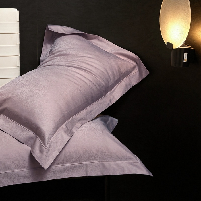 91家纺网 家纺一手货源 找家纺 淳绵家居 2025新款50*50S长绒棉提花A类纯棉四件套-洛奇 洛奇莫奈紫