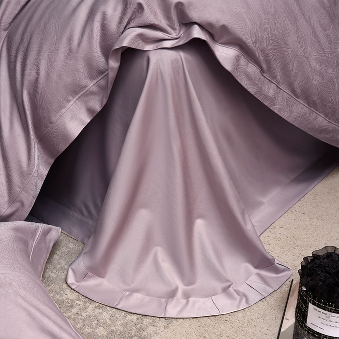 91家纺网 家纺一手货源 找家纺 淳绵家居 2025新款50*50S长绒棉提花A类纯棉四件套-洛奇 洛奇莫奈紫