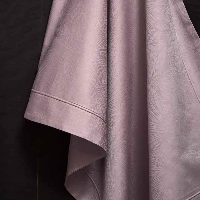 91家纺网 家纺一手货源 找家纺 淳绵家居 2025新款50*50S长绒棉提花A类纯棉四件套-洛奇 洛奇莫奈紫