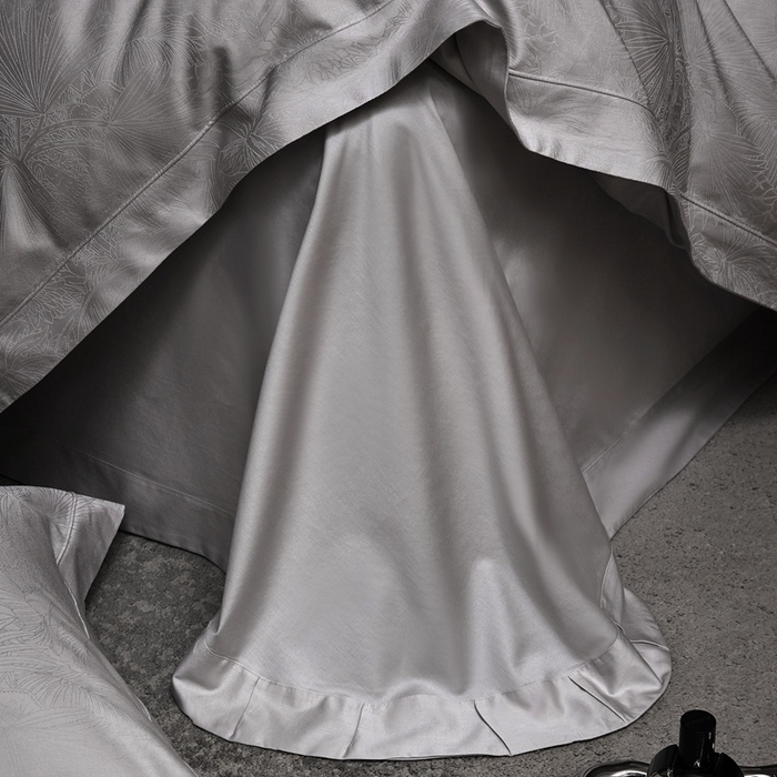 91家纺网 家纺一手货源 找家纺 淳绵家居 2025新款50*50S长绒棉提花A类纯棉四件套-洛奇 洛奇高级灰