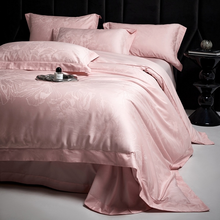 91家纺网 家纺一手货源 找家纺 （总）淳绵家居 2025新款50*50S长绒棉提花A类纯棉四件套-欧若拉