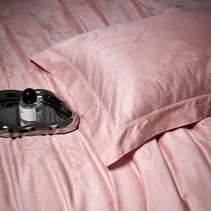 91家纺网 家纺一手货源 找家纺 （总）淳绵家居 2025新款50*50S长绒棉提花A类纯棉四件套-欧若拉