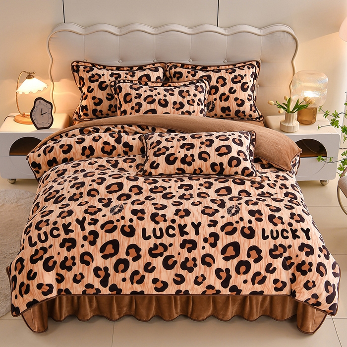 91家纺网 家纺一手货源 找家纺 （总）沐妍家纺 2025新款8斤加厚保暖金貂绒牛奶绒印花四件套