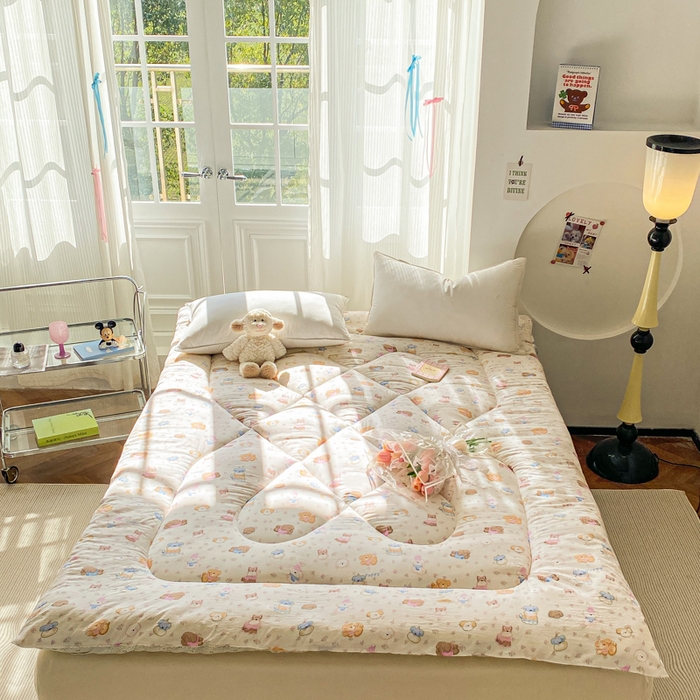 91家纺网 家纺一手货源 找家纺 （总）缦卡琳家纺 2025新款水洗棉纤维羽丝棉床垫