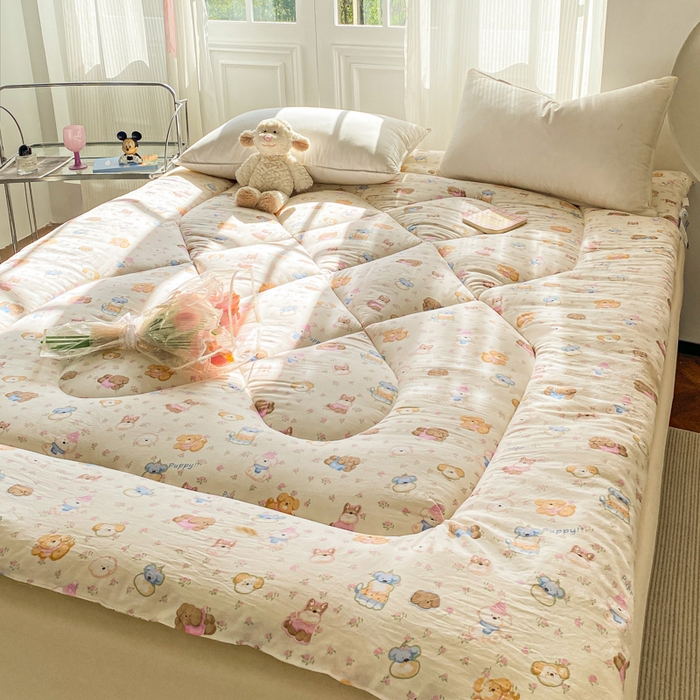 91家纺网 家纺一手货源 找家纺 （总）缦卡琳家纺 2025新款水洗棉纤维羽丝棉床垫