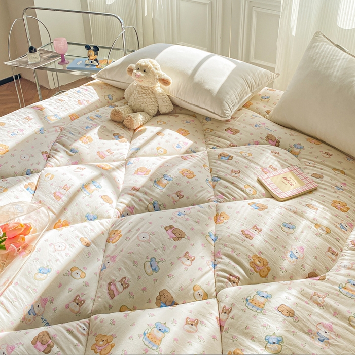 91家纺网 家纺一手货源 找家纺 （总）缦卡琳家纺 2025新款水洗棉纤维羽丝棉床垫