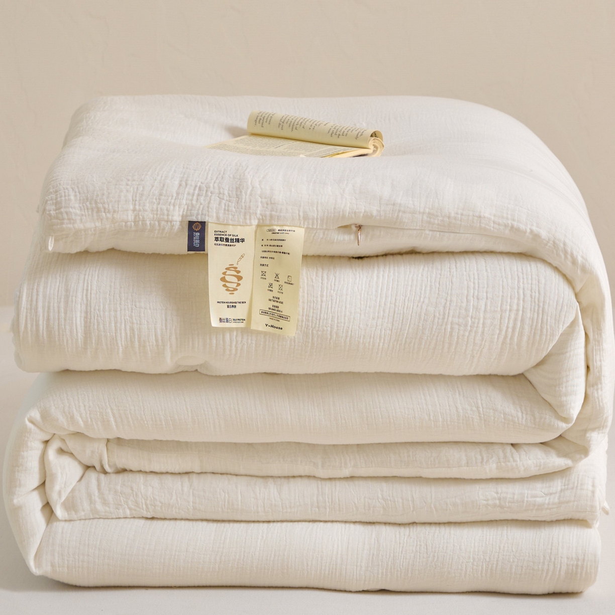 91家纺网 家纺一手货源 找家纺 （总）有货 2025新款A类全棉云感皱皱纱纱蚕丝蛋白被