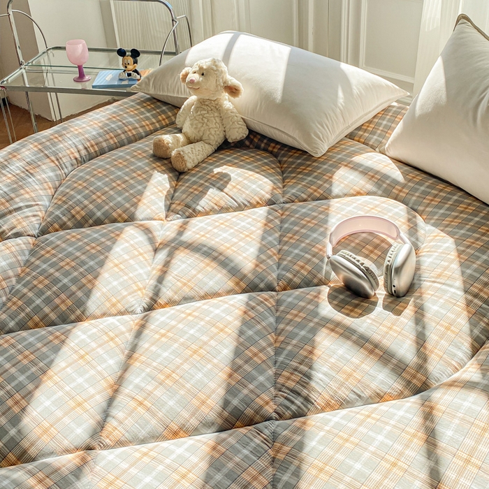 91家纺网 家纺一手货源 找家纺 缦卡琳家纺 2025新款水洗棉纤维羽丝棉床垫 欧拉格